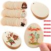 DIY Craft Handcraft Wooden Graffiti Drawing Easter Decorations Easter Eggs Wood Slice Wood Chips