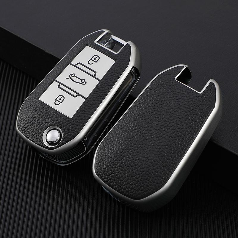 Для Peugeot 208 2008 301 308 3008 Rcz 508 408 307 Чехол Для Citroen C3 C4 Berlingo ТПУ Кожаный Флип Складывающийся Брелок Чехол