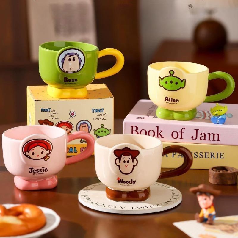 Disney Toy Story Ceramic Mug – Stylish New Cartoon Design; Cute Couple's Cup – Perfect As A Gift or Souvenir