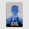 Detroit: Become Human Vintage Connor Metal Plaque Poster Cinema Garage Bar Cave Garage Decoration Retro Tin Sign Poster