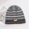 Осенне-зимние вязаные шапки в корейском стиле, полосатые шапки-бини, женские новые теплые шапочки для пальцев, модные и универсальные шерстяные шапки для защиты ушей