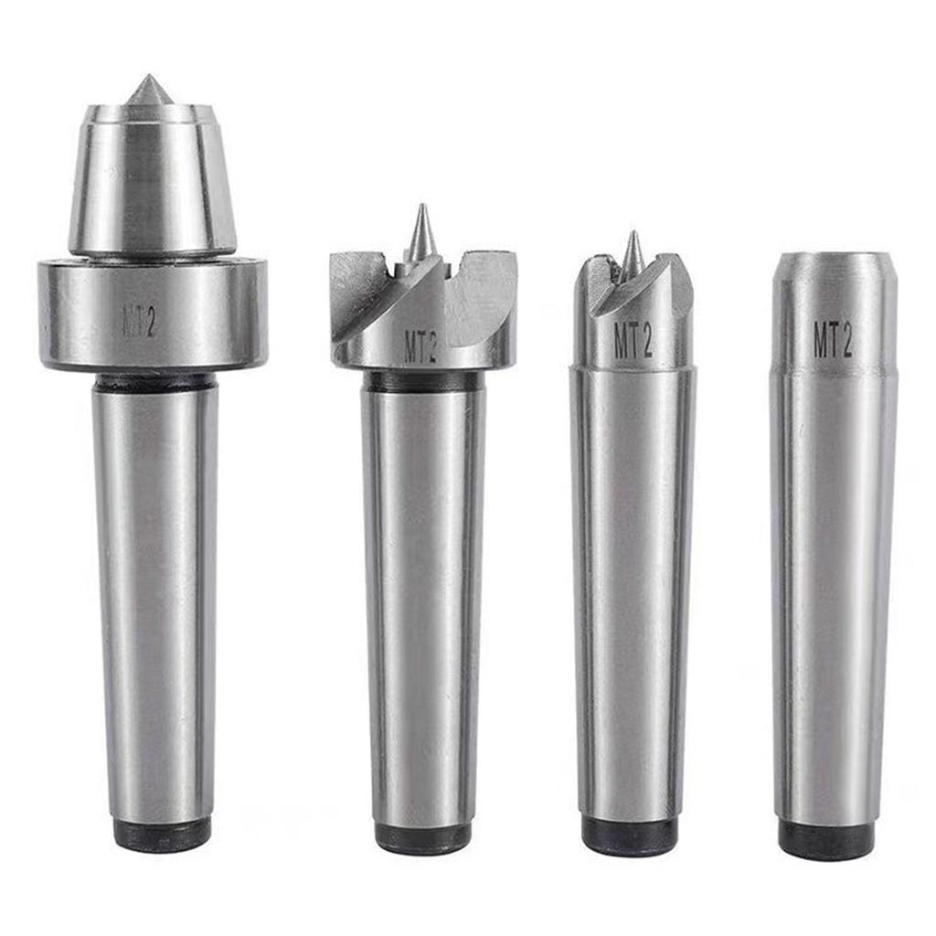 4 шт. MT2 токарный инструмент по дереву, вращающийся центр, набор конических инструментов для обработки дерева, металла, сверления задней бабки токарного станка, фрезерования