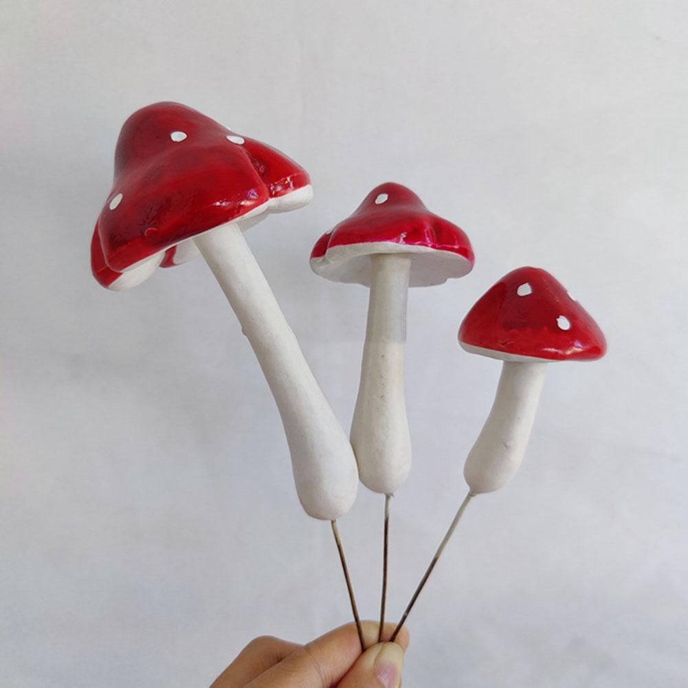 Enchanting Foam Toadstool Mushrooms Fairy Garden Decorations Set of 33