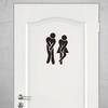 Sticker Self-Adhesive Removable Toilet Sign PVC Wall Decor for Bathroom