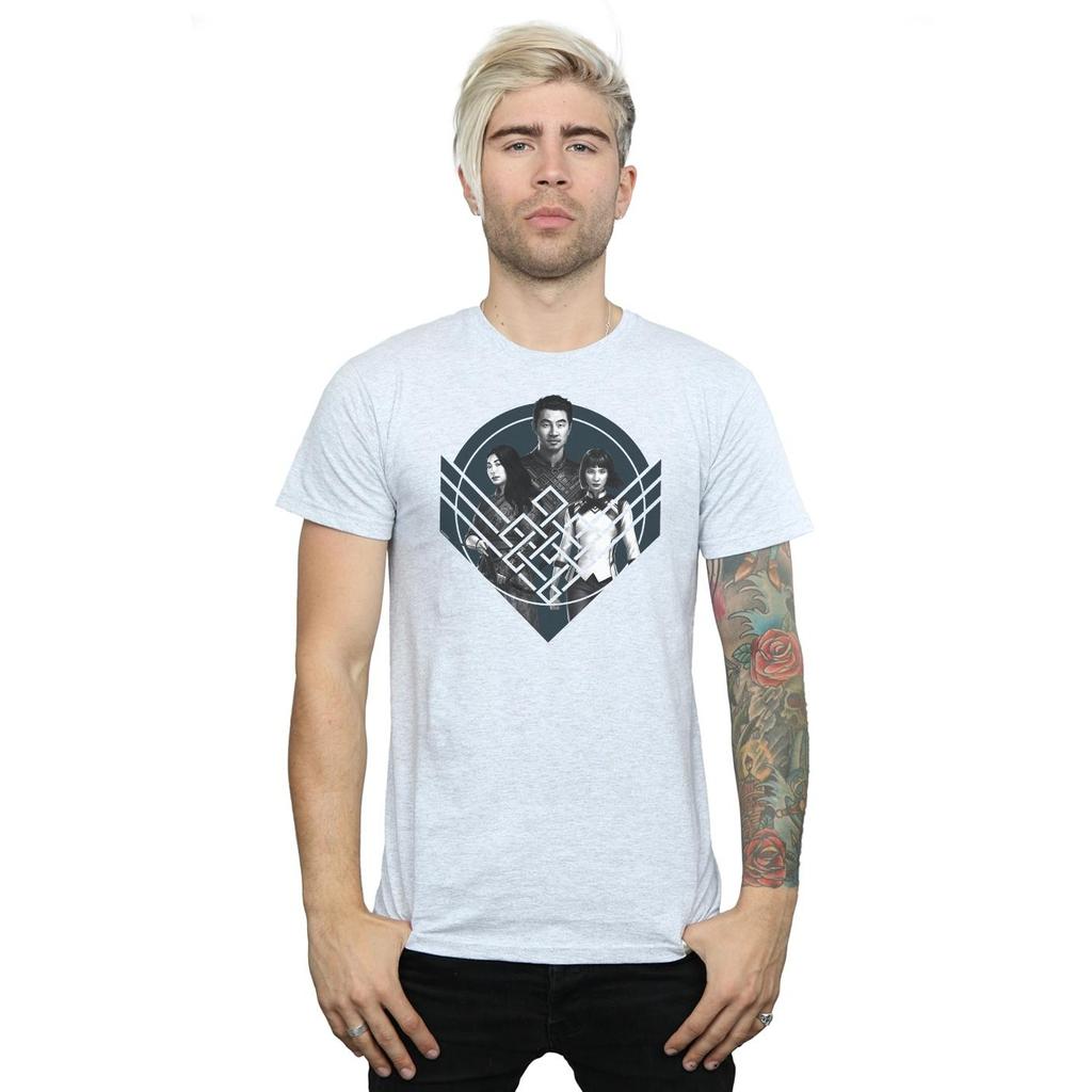 Marvel Mens Shang-Chi And The Legend Of The Ten Rings Group Pose Crest T-Shirt