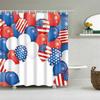 Retro Artistic Flag Shower Curtain Rustic Country Barn Door Pattern Bath Curtains Bathroom Curtains for Bathtub Home Art Decor