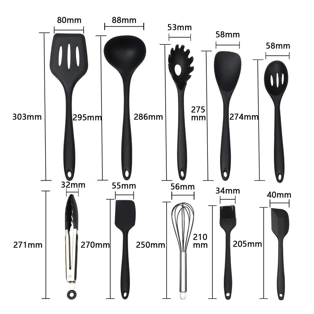 Kitchen Tool Set Silicone Cooking Utensils Confectionery Utensils Tool Set Spatula Ladle Tongs Spatula Tongs Whisk Brush Spatula Pasta Server Ladle