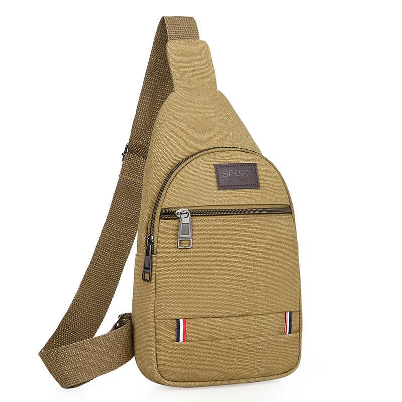 Korean Style Men's Oxford Cloth Crossbody & Waist Bag - Canvas Chest & Shoulder Bag