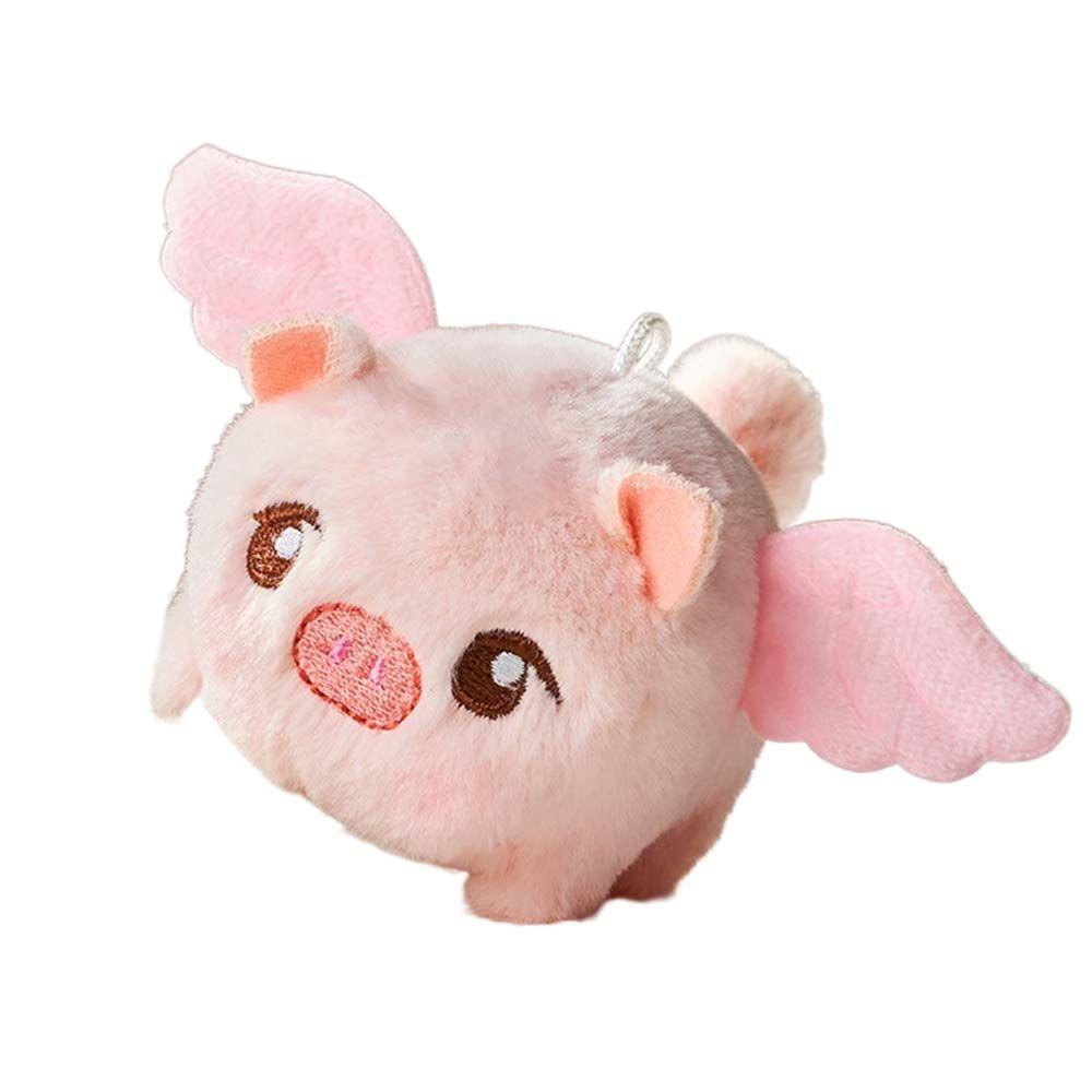 Backpack Accessory Key Pendant Angel Big Toy Cartoon Plush Doll Flying Pig Toy Plush Key chain