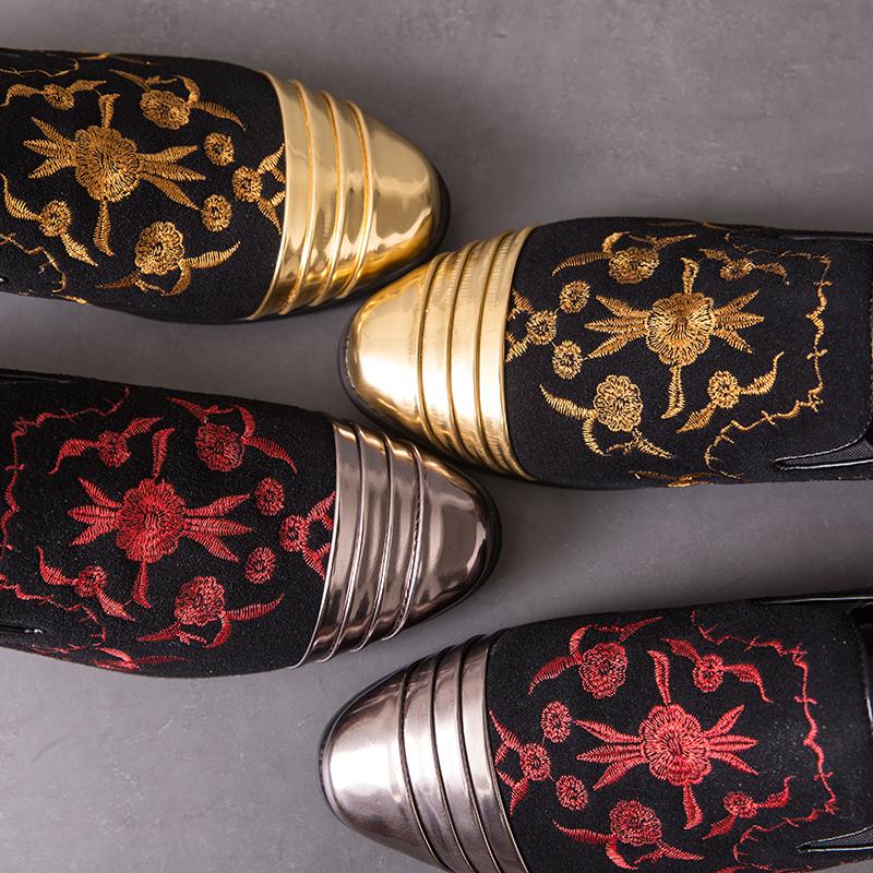 Модные роскошные замшевые туфли мужские свадебные туфли большого размера дизайнерские вышитые туфли-лоферы высококачественные оксфорды мужские туфли на плоской подошве для вечеринок