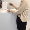 Женский короткий свободный кардиган из 100% чистой шерсти – С круглым вырезом, с длинным рукавом, трикотажный свитер из кашемира