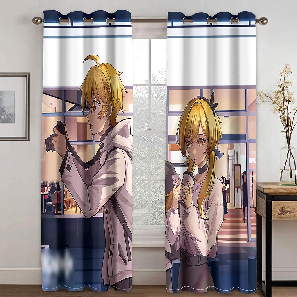 3D персонажи мультфильмов, сексуальная красота, занавеска, 2 панели, гостиная, спальня, кабинет, детская комната, декоративные шторы