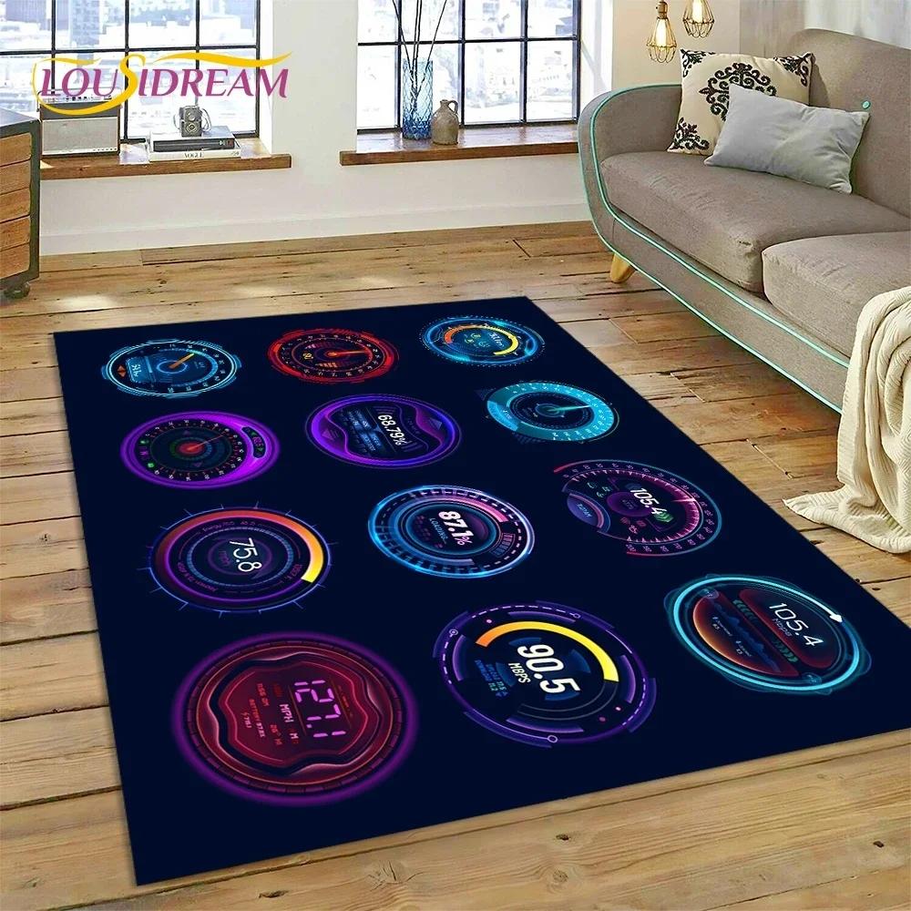 Racing Car Dashboard Machine Control Screen Carpet Rug for Bedroom Living Room Sofa Decoration,Child Game Large Decor Floor Mat