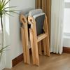Folding Chairs with Upholstered Seats made of Solid Wood (Beech), Stackable Dining (Set of 2), for Kitchen, Office, Wedding, Party, Picnic. Gary