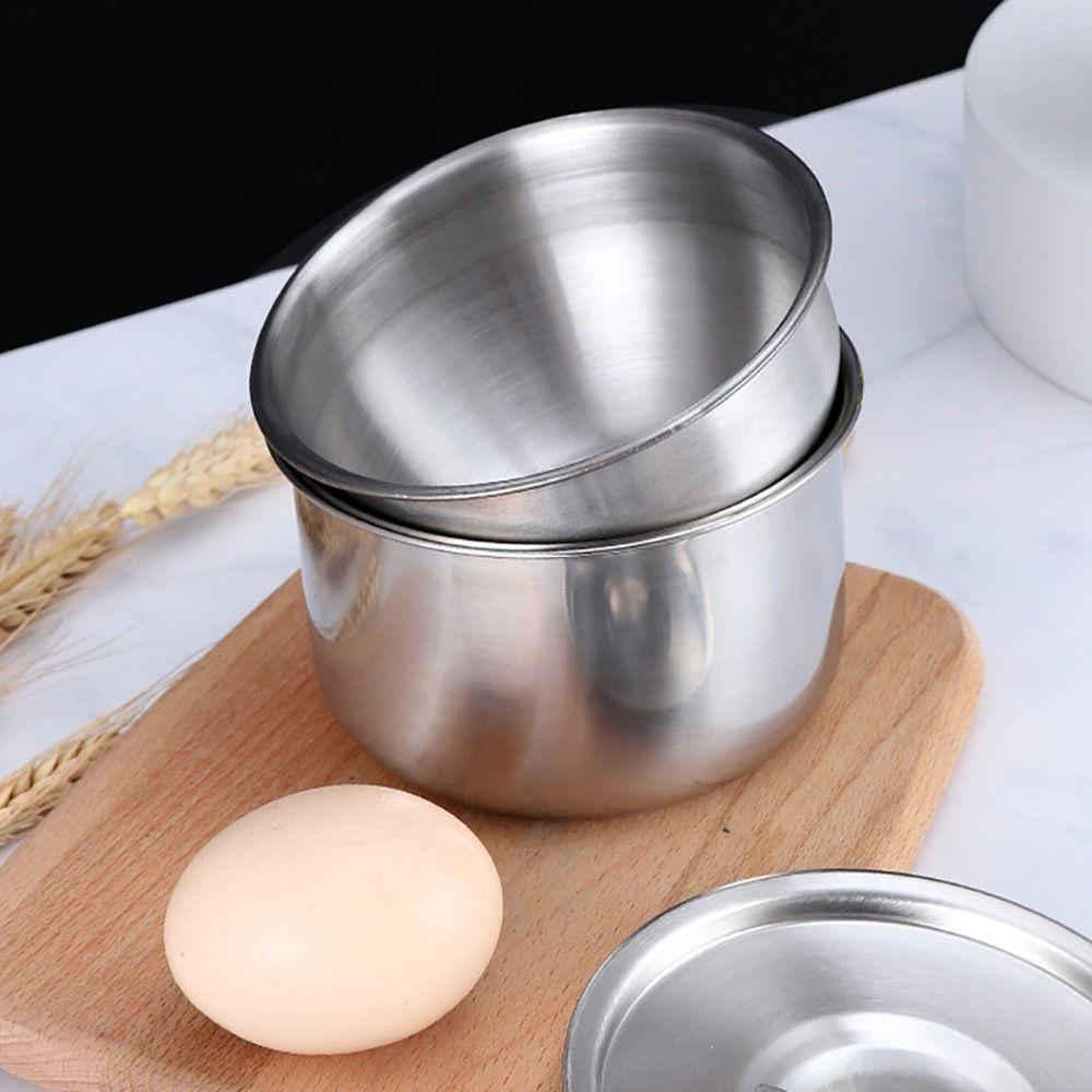 1Pcs Stainless Steel Steamed Egg Bowl Soup Bowl Children Bow Durable Rice Bow