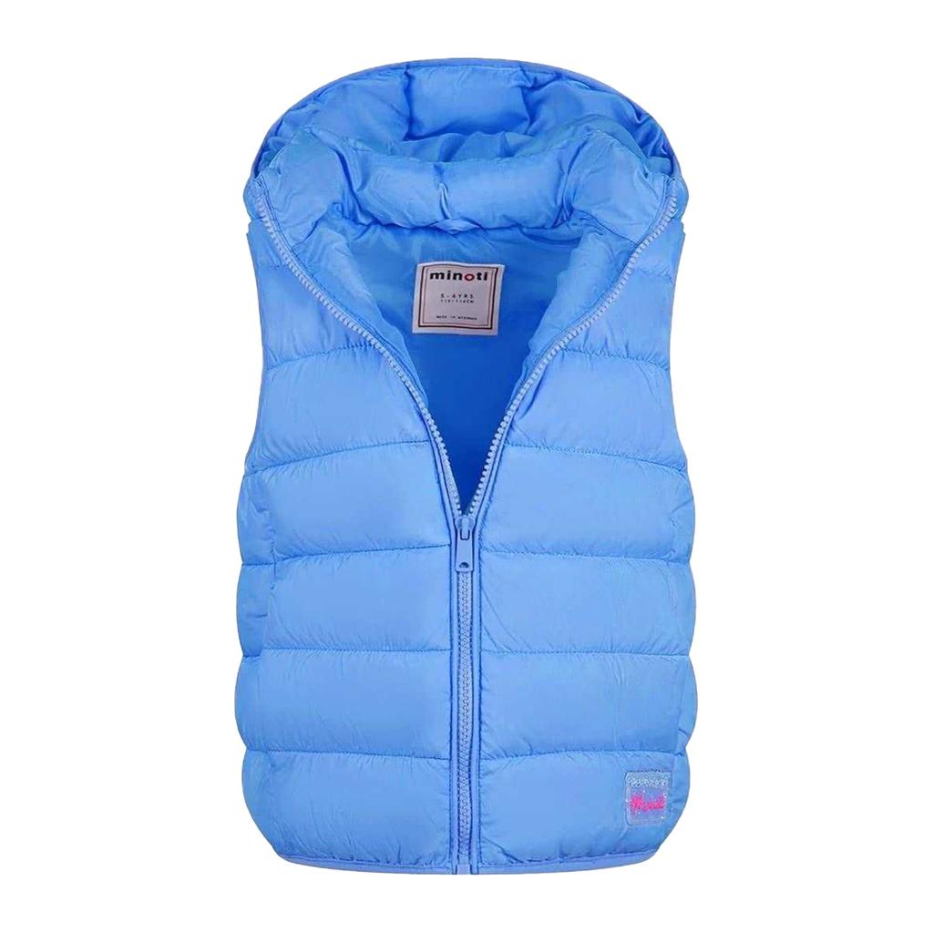 Minoti Girls Quilted Detachable Hood Gilet