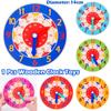 1 Pcs Children Wooden Clock Toys Hour Minute Second Cognition Colorful Clocks Toys for Kids Early Teaching