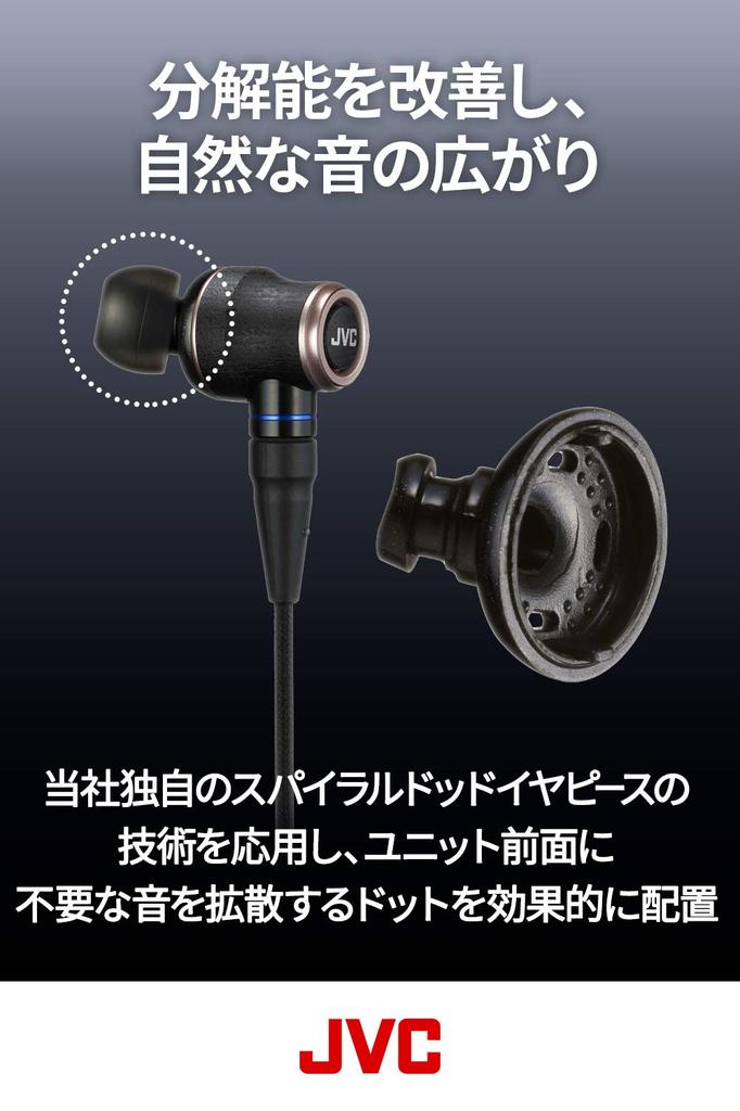 Наушники серии JVC WOOD с высоким разрешением, совместимые с источником звука HA-FW01 CLASS-S внутриканальные перекабелируемые/высокие HA-FW01