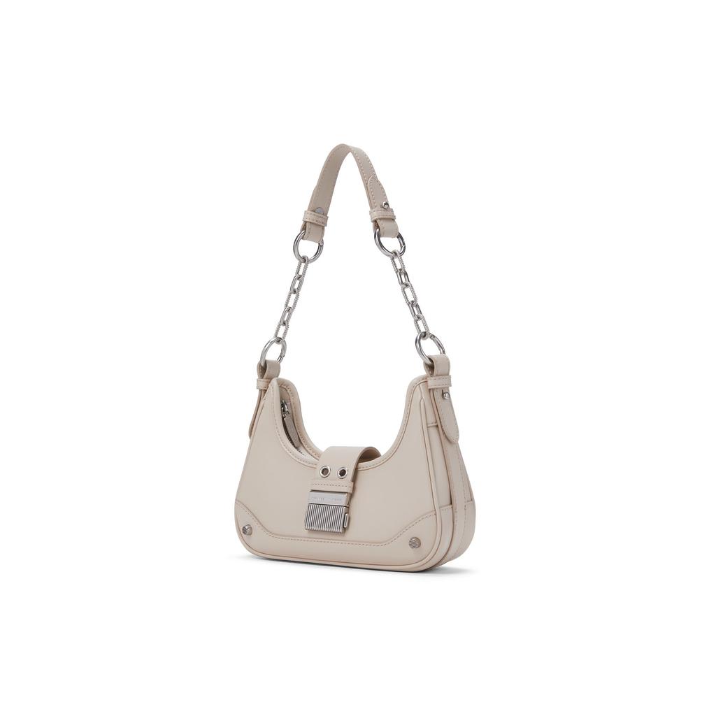 Charles & Keith Patchwork Chain Versatile PU Woven Underarm Bag Moon Bag Tote Shoulder Bag Women bags Multicolor CK2-40271053