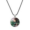 Charming Demon Slayer Time Gem Pendant Necklace With Durable Alloy And Soft Rope