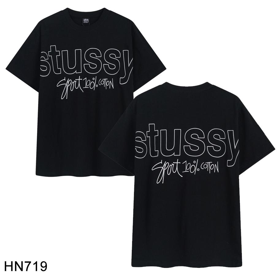 Stussy Летняя новая футболка из высококачественного хлопка с круглым вырезом для мужчин и женщин 2025 года, классический логотип с новым рисунком, парная футболка