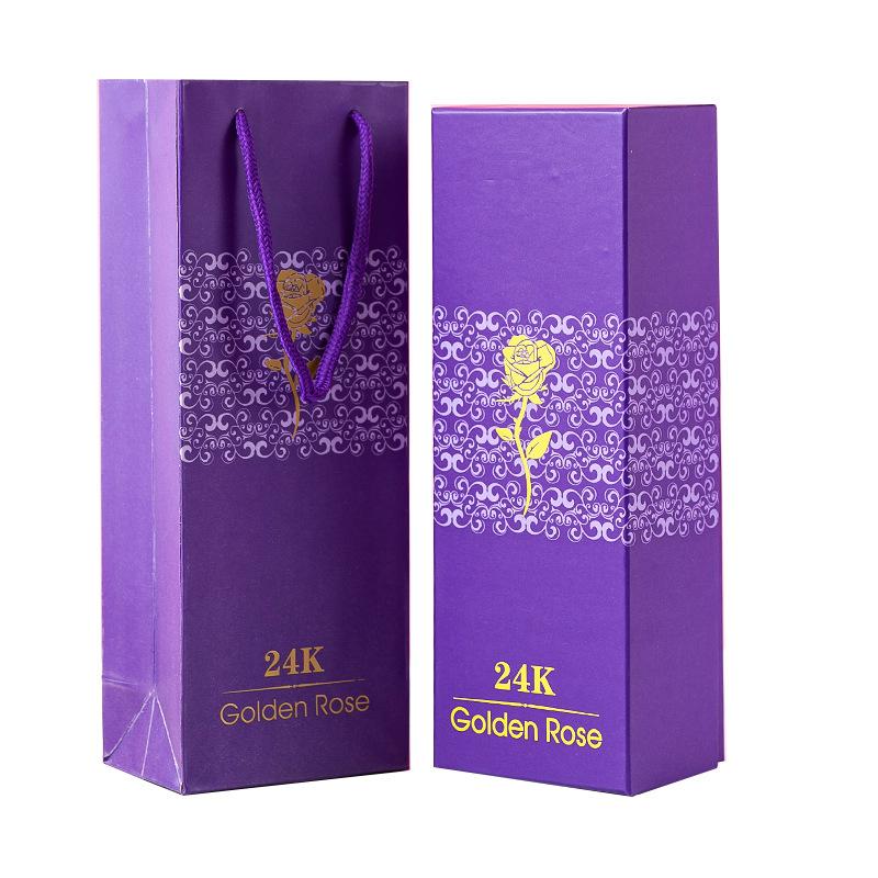 Подарочная коробка с розой из 24-каратной золотой фольги, подарок на День святого Валентина, рождественский подарок, мероприятие, маленькие подарки