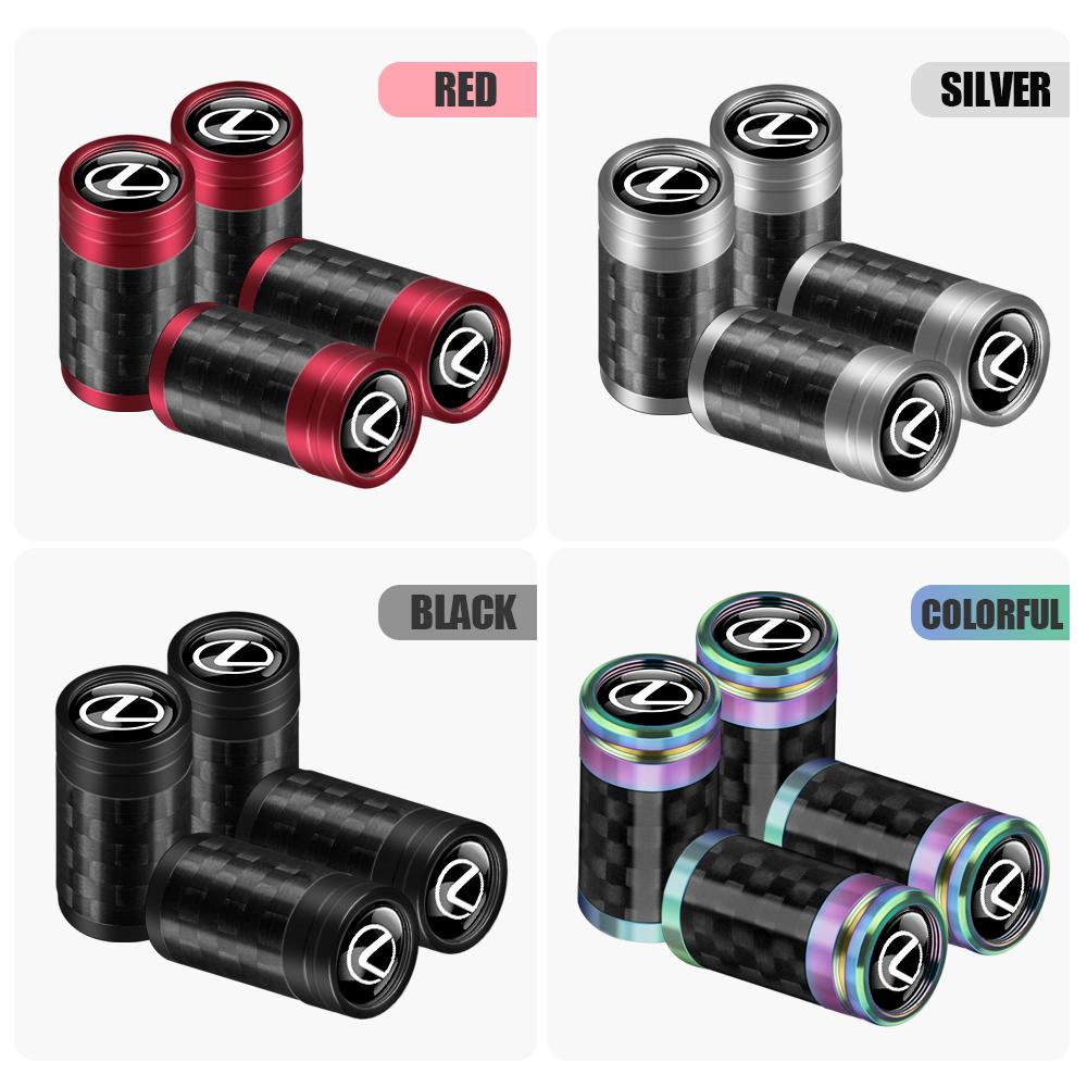 4Pcs Car Wheel Tire Valve Cap Cover Decoration Accessories For Lexus CT200h NX300h RX300 RX330 EX300h F Sport IS RX NX ES IS250JM4