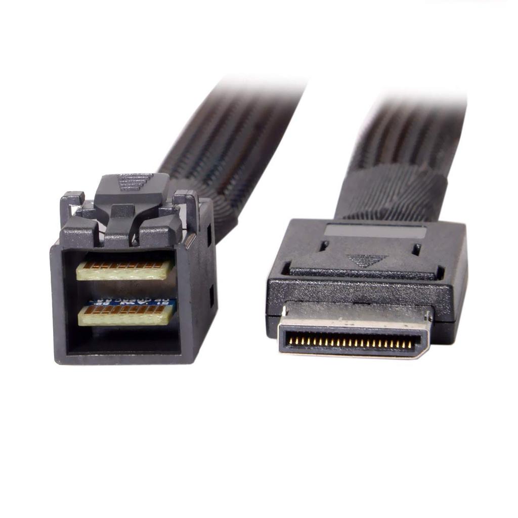 chenyang OCuLink PCIe 4i to Slimline SSD Data Active Cable 50cm for SSD eGPU Cards PCI-Express SFF-8611 SFF-8643