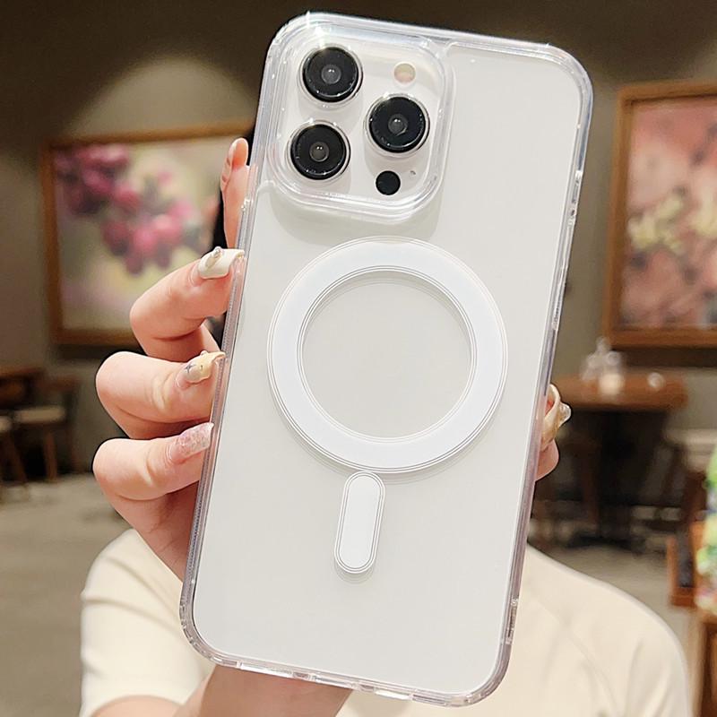 Магнитный и прозрачный чехол для iPhone для моделей iPhone 17/16/15 Pro/14/13/12/11 Pro