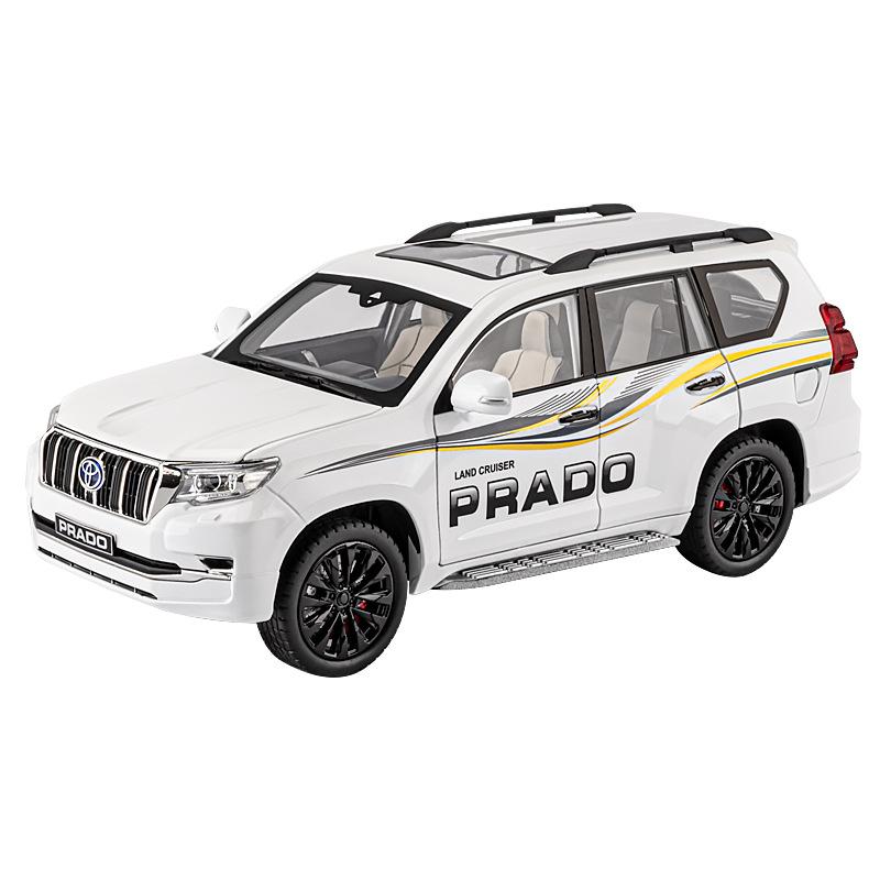 1/18 Scale Toyota Prado SUV Off-road Vehicle Alloy Scale Car Model Diecast Metal Sound and Light Collection Children Toy Car Vehicle Gift