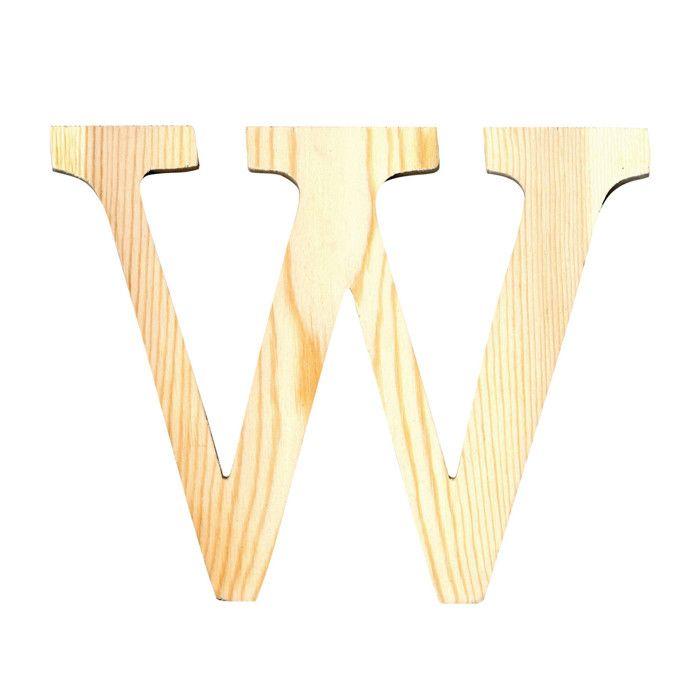 LETTRE W - 11.5 CM - BOIS
