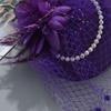 Top Hat Hair Accessories Faux Pearls Feather Flower Veil Decor Dance Headdress Fascinator Headpiece Fashion Accessory