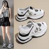 Удобные стильные легкие женские кроссовки Pop Shoes 2025, летние спортивные кроссовки для бега, повседневные туфли с толстой подошвой, увеличивающие рост HB221