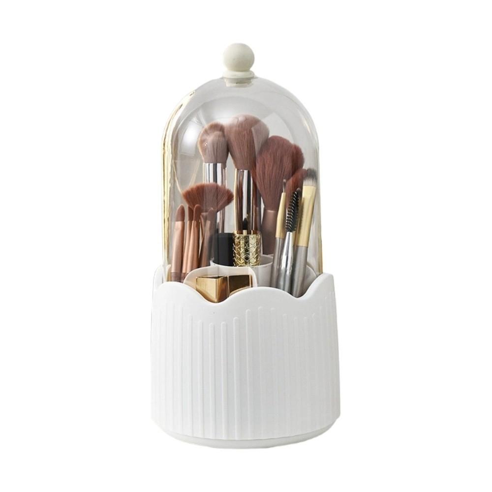 Dust-proof Rotatable Makeup Brush Box Detachable Desktop Makeup Organizer  Jewelry Container