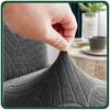 Dark Gray Velvet Jacquard Patterned Elastic Chair Cover [21Zc]