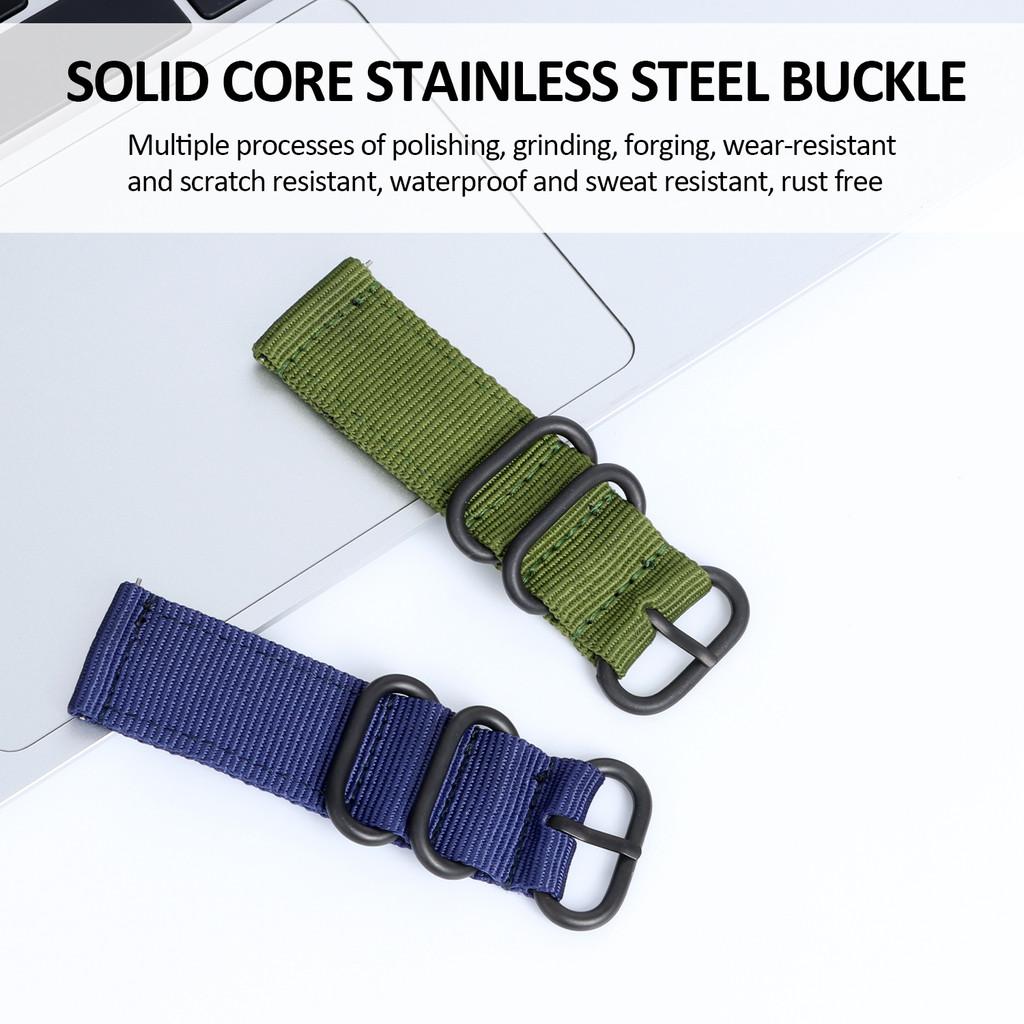 For Amazfit Active Max Tempered Glass PC Case & Nylon Strap Black Ring Nylon Strap Band Protective Cover Set