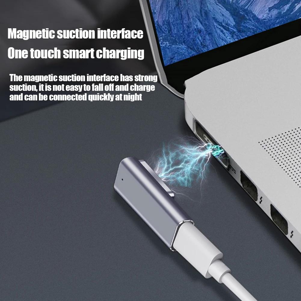 Адаптер-коннектор Type-C Female на Магнитный USB PD Быстрая Зарядка, Female на Magsafe 3 2 1 для Зарядки Macbook Air/Pro