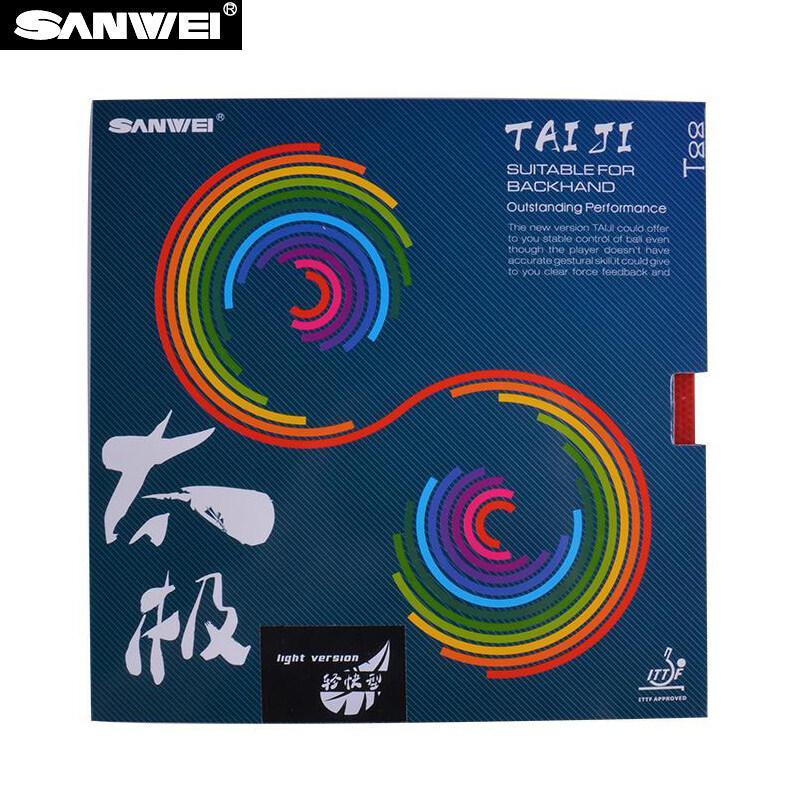 SANWEI TAIJI PLUS/LINHT VERSION Накладка для настольного тенниса Одобренная ITTF 40+ Накладка для настольного тенниса (Полулипкий) Пинг-понг резиновый