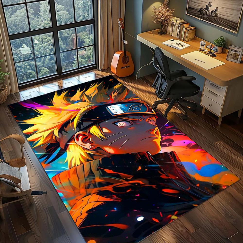 Gamer Room Floor Mat Naruto Carpet Non Slip Washable Large Area Rug for Bedroom Home Decor