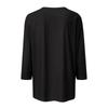 Women's Fashion Casual Seven Sleeve Valentine's Day Printed Pullover Top