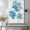 Картина на холсте для гостиной, фермерский дом, винтажные синие цветы, настенный декор для спальни, ванной комнаты, печать на холсте