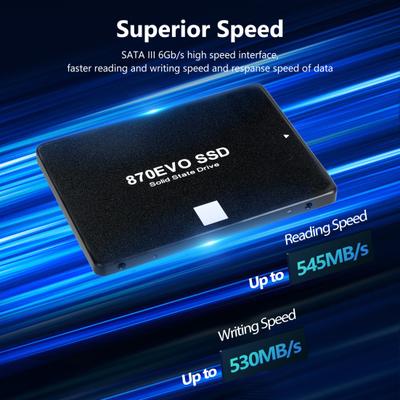 1/2/4 ТБ 870 EVO SATA 3 2,5-дюймовый SSD Скорость до 545 МБ/с Чтение 530 МБ/с Запись ПК Настольный компьютер Ноутбук Внутренний твердотельный накопитель Компьютерные аксессуары