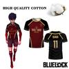 High Quality Cotton Blue Lock Jersey Bastard Munich Japanese Anime Cosplay Tops ISAGI KAISER Men's T-shirts Children's Clothing