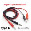 4MM Banana Plug Alligator Clips Electrical DIY Test Lead Crocodile Test Hook Cable Connector Dual Tester Probe Multimeter