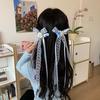 Заколка для волос в виде французской ленты с бусинами и кисточками для девочек – аксессуар для волос в балетном стиле с двойной заколкой.