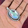 Faceted Mystic Topaz Gemstone Pendant, Handmade Jewelry, 925 Solid Sterling Silver Pendant Jewelry Gift For Love