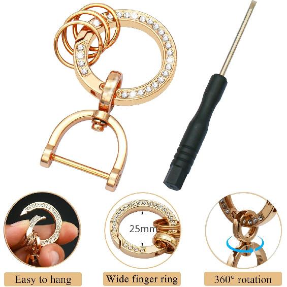 For Mazda Key Fob Cover Soft 3 4 Buttons TPU Protection Car Key Case Shell With Fashion Gold Bling Keychain Compatible With Mazda 3 6 8 Miata MX-5