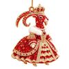 2D Flat Goat Hanging Ornament Set Acrylic Artificial Rhinestone Animal Hanging Decoration Shining Simulation Keychain