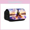 Атака Титанов Аниме Узор Двухслойная Обложка-Флип Сумка для Канцелярских Принадлежностей для Студентов и Коллекционеров