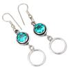 Chrome Diopside Gemstone Handmade Silver Jewelry Earrings 1.5''